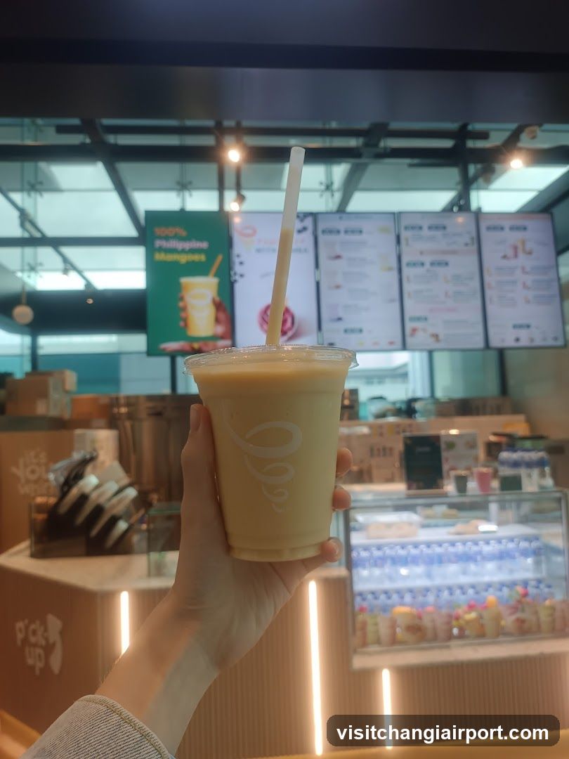 Iced Mango Drink at a Cafe