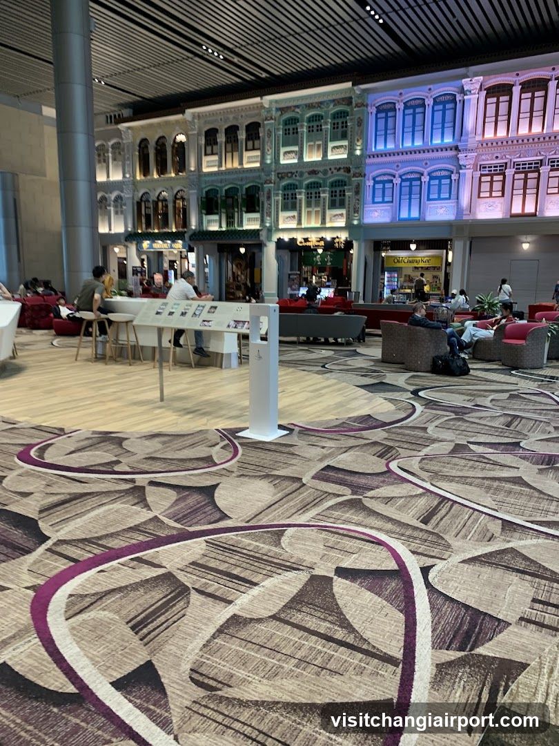 Airport Lounge Interior with Decorative Facade