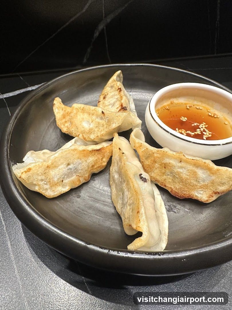 Gyoza with dipping sauce
