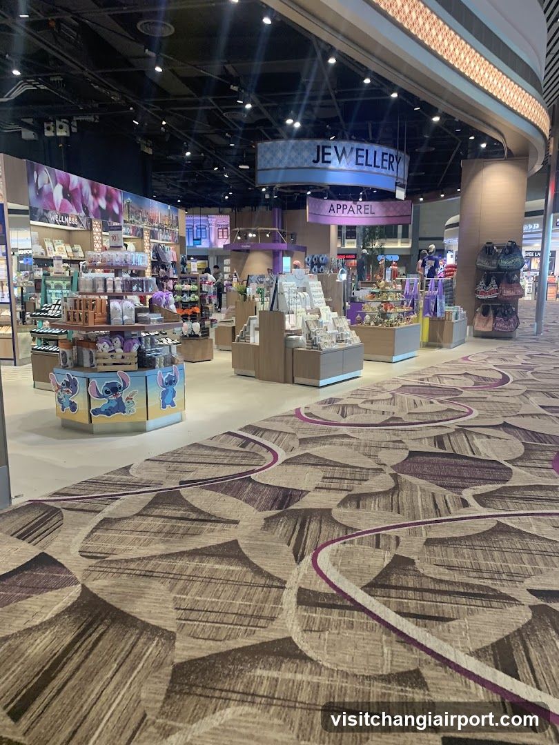 Shopping Mall Interior with Merchandise Displays