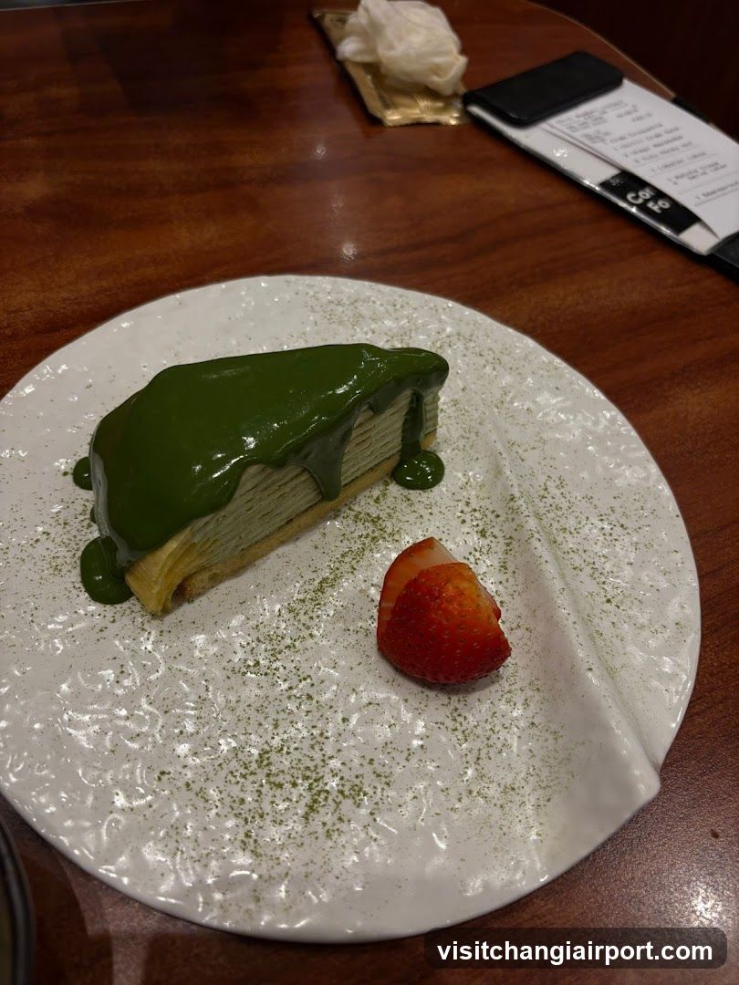 Matcha Cake with Strawberry