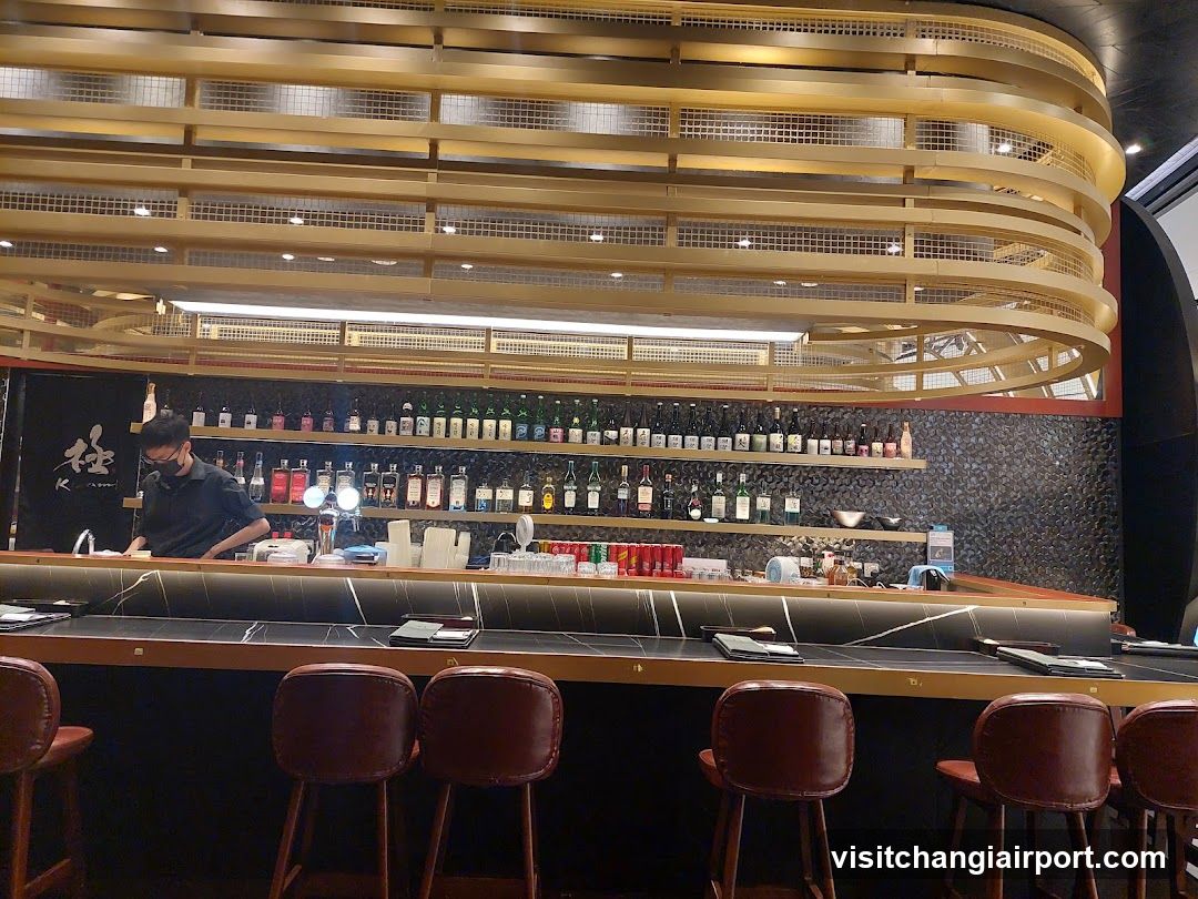 Bar Interior with Bar Counter and Bottles