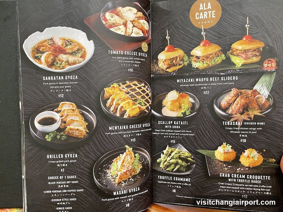 Japanese Restaurant Menu