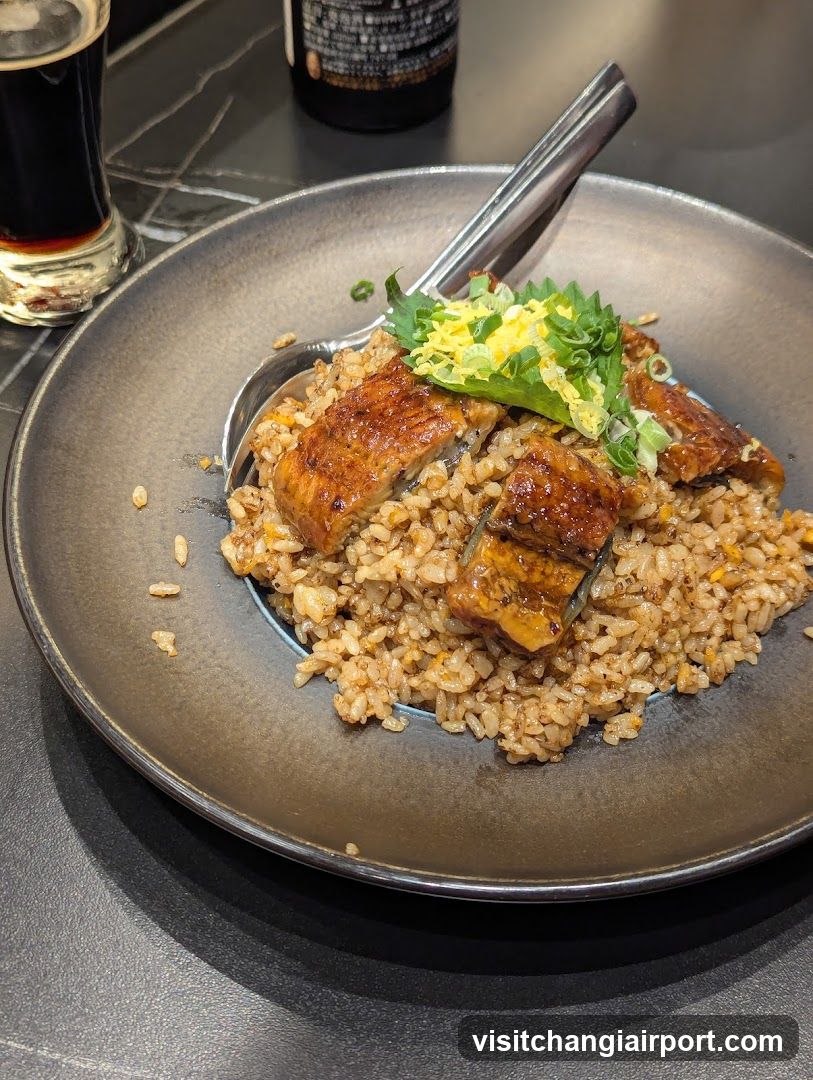 Eel Fried Rice with Garnish