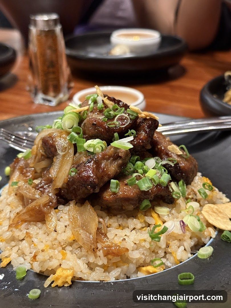 Meat and Rice Dish with Garnish
