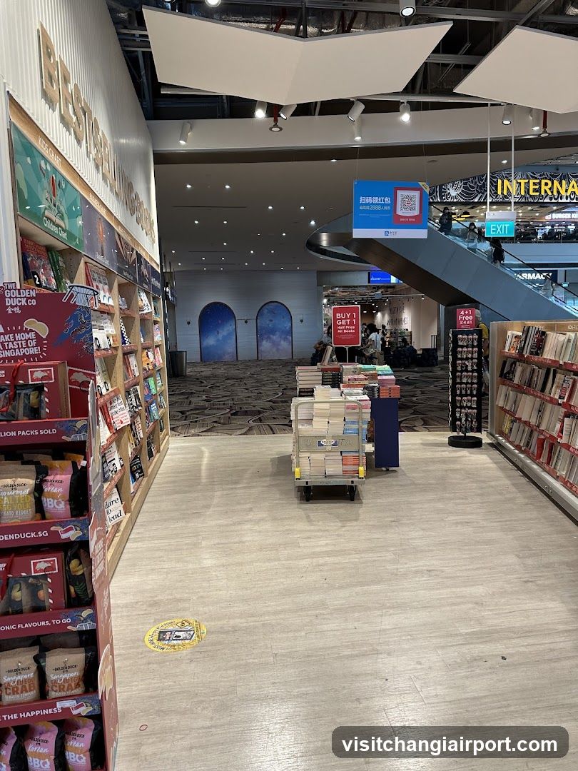 Bookstore Interior with Merchandise Display