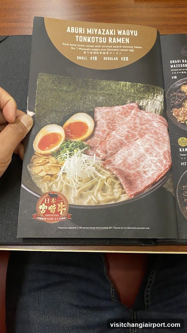 Aburi Miyazaki Wagyu Tonkotsu Ramen Menu Page