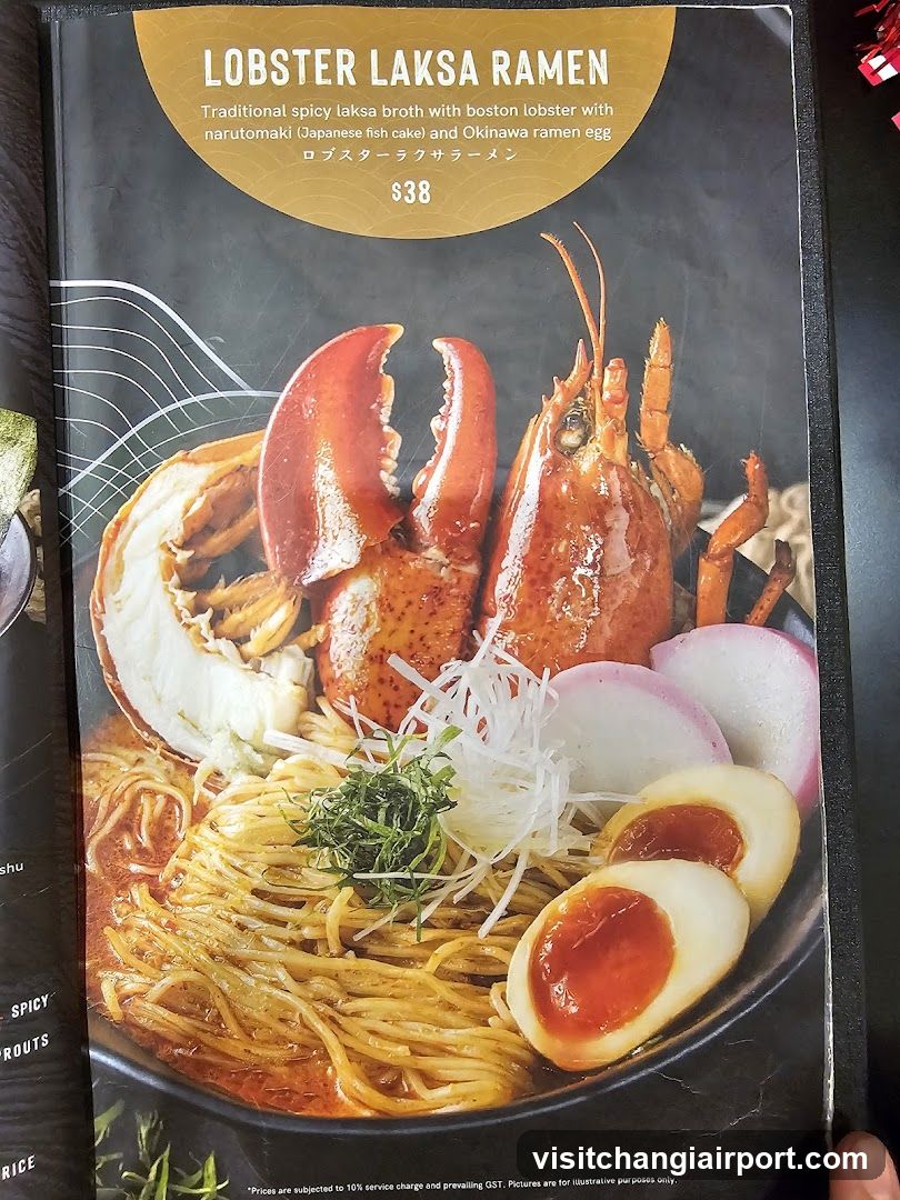 Lobster Laksa Ramen Menu Page
