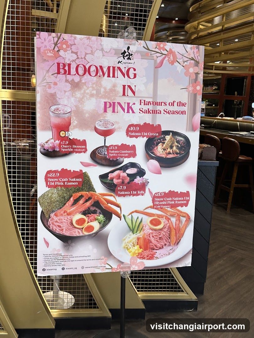 Blooming in Pink - Sakura Season Menu Display