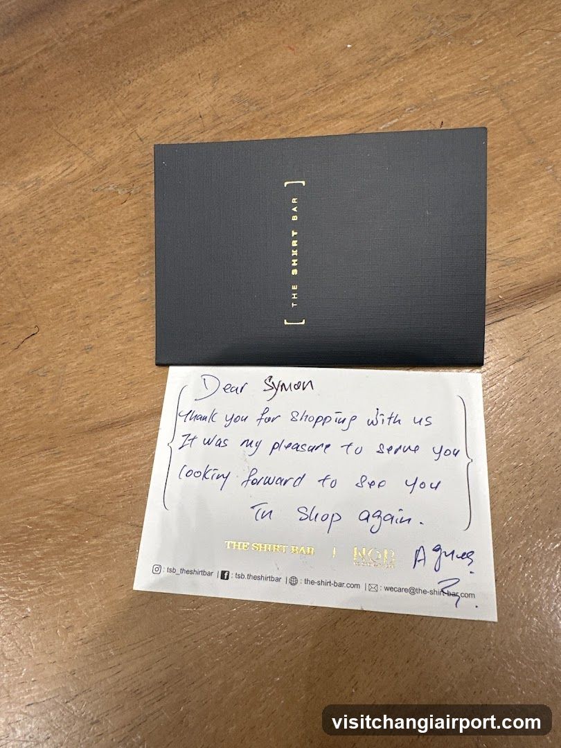 Handwritten Note and Business Card