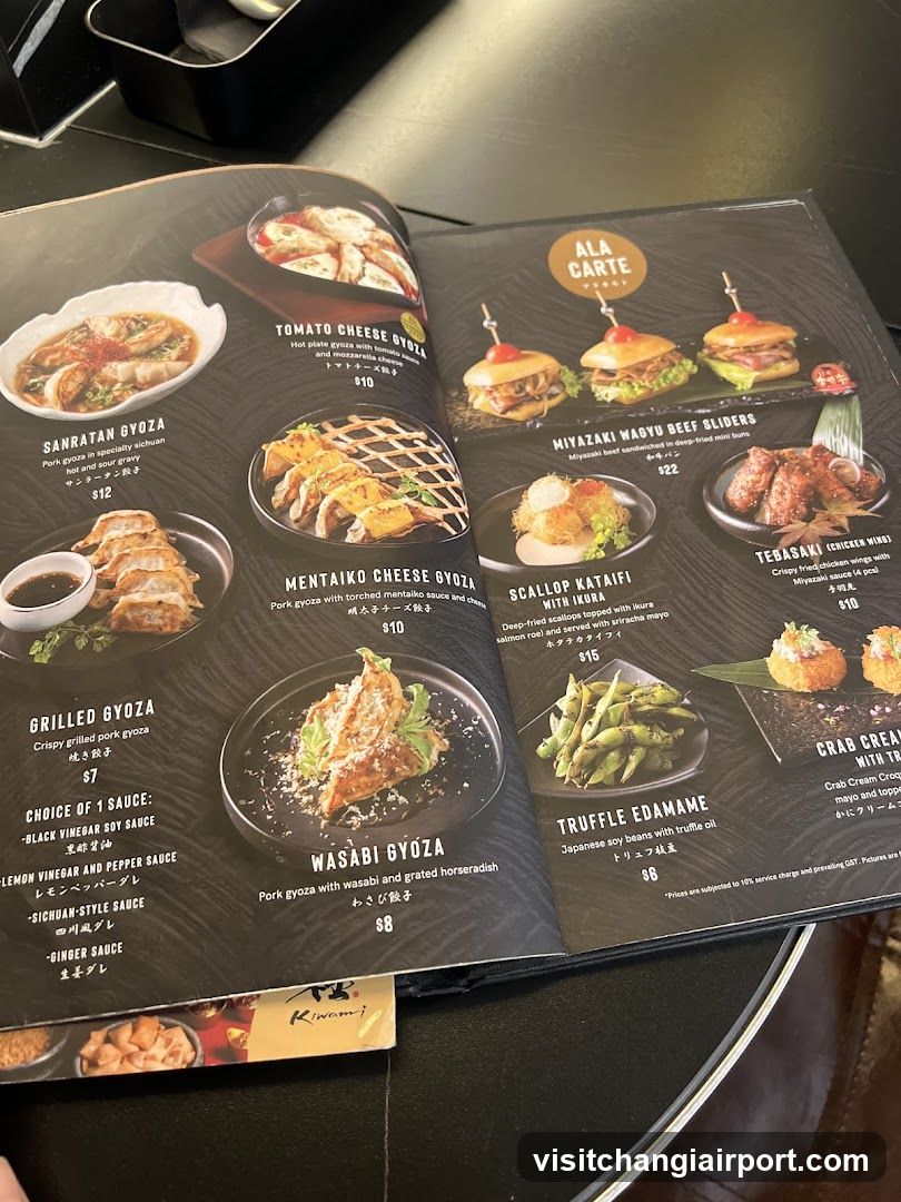 Gyoza and Sliders Menu
