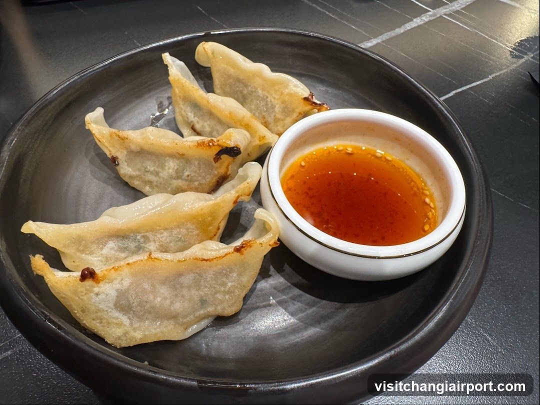 Gyoza with dipping sauce