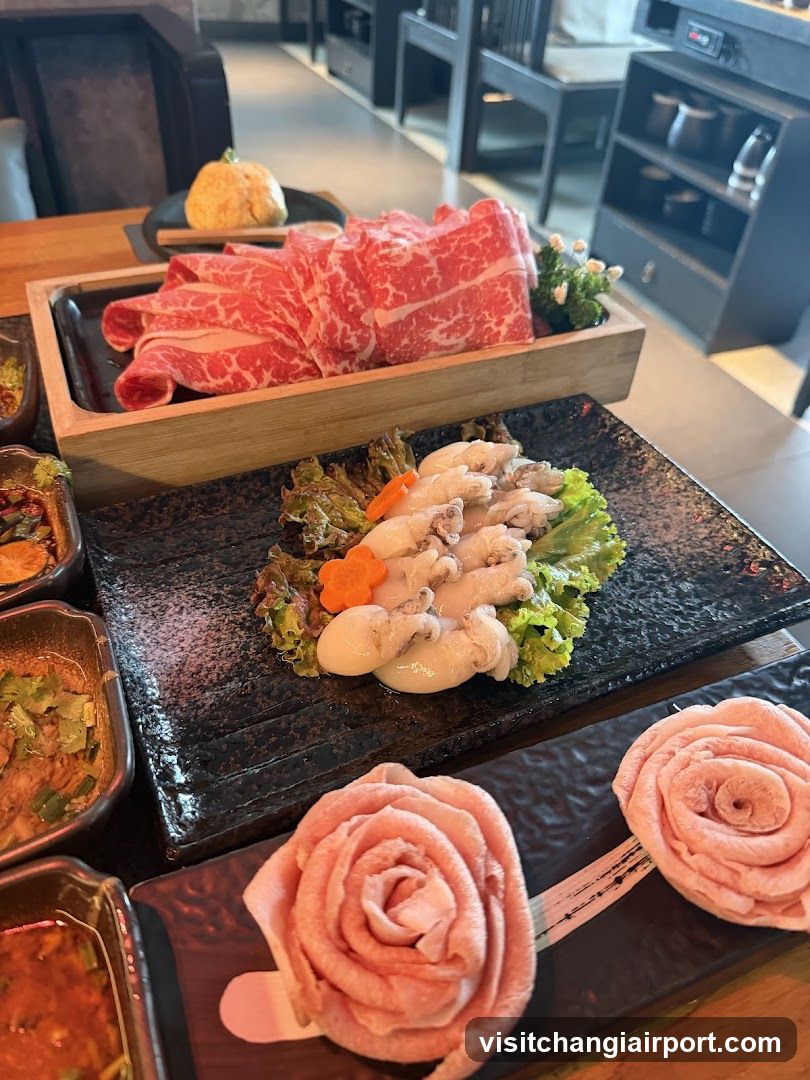 Hot Pot Ingredients Display
