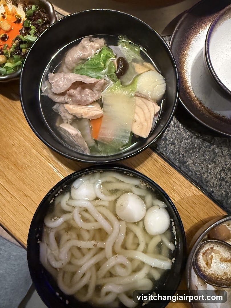 Udon Soup with Meat and Vegetables