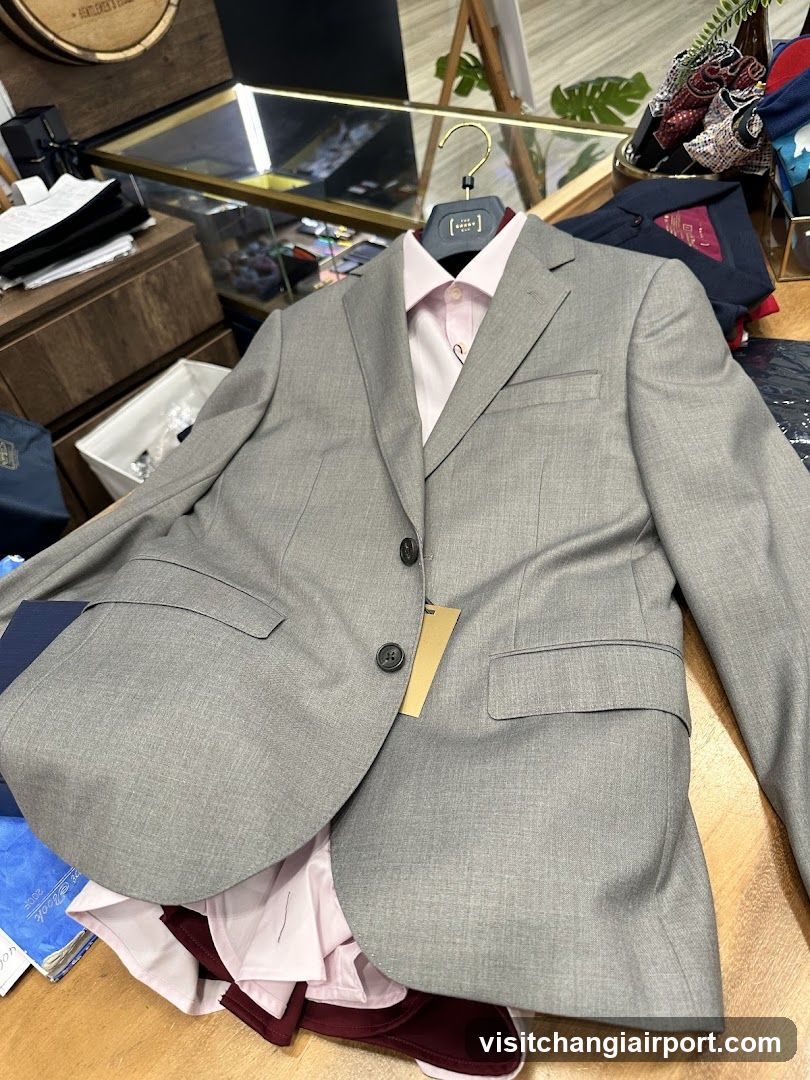 Men's Suit Display in Store Interior