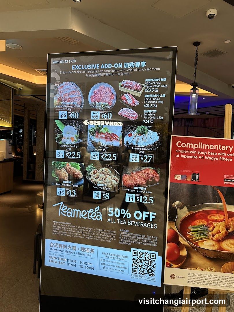 Exclusive Add-On Menu Board
