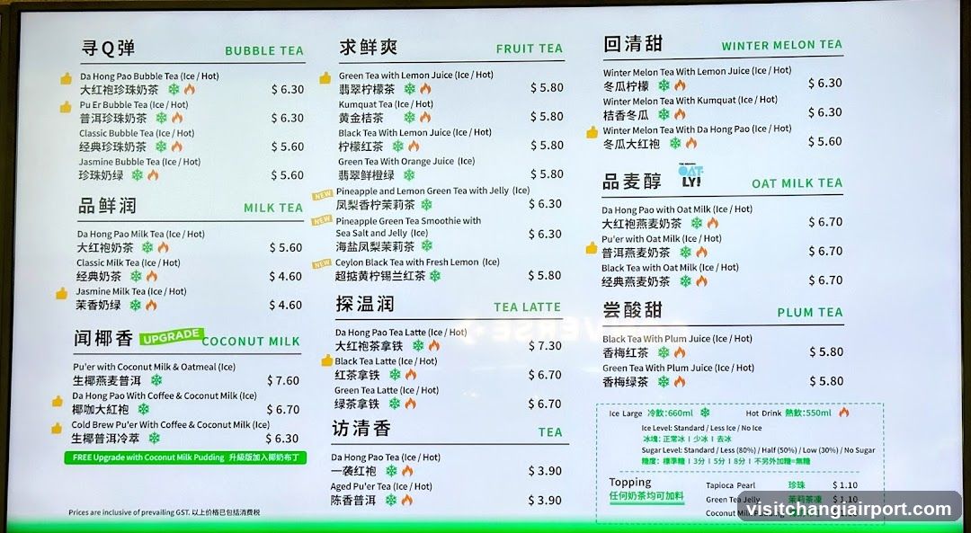 Bubble Tea Menu Board
