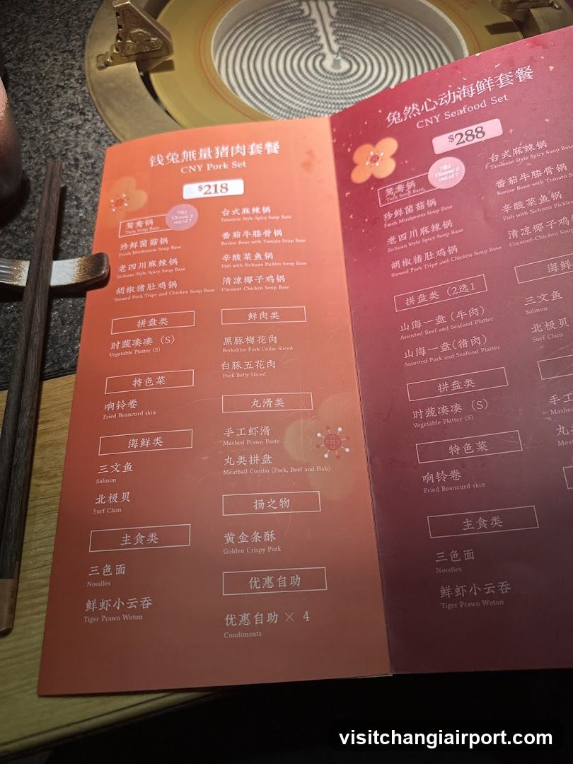 Hot Pot Menu
