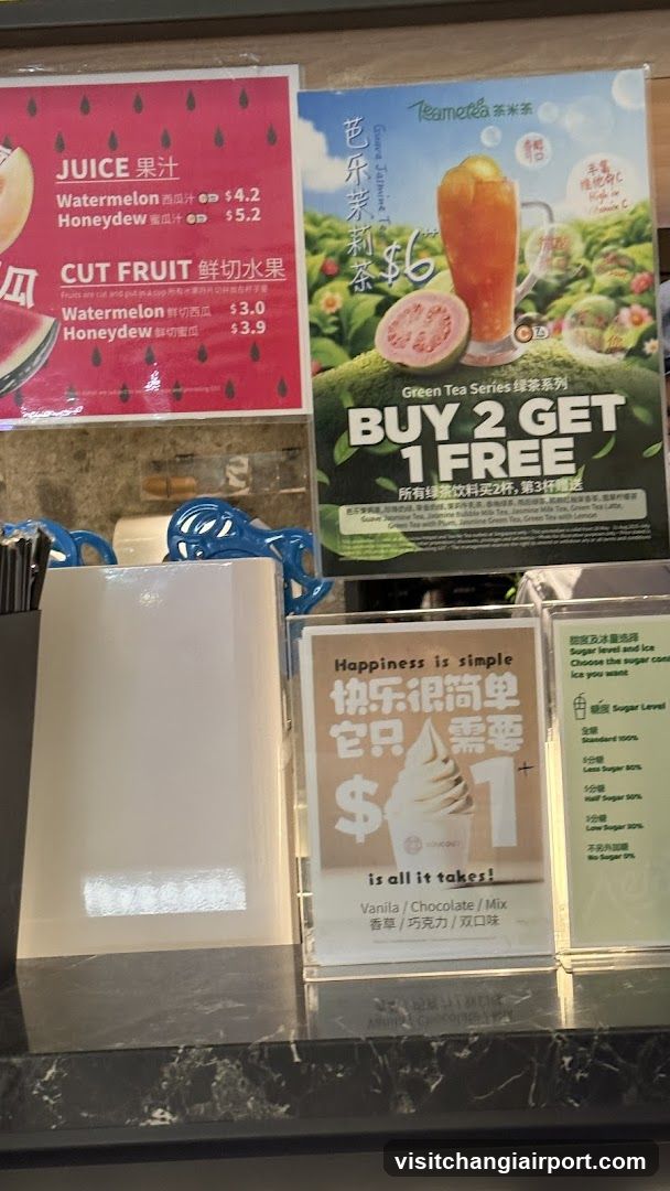 Tea Martia Menu Display