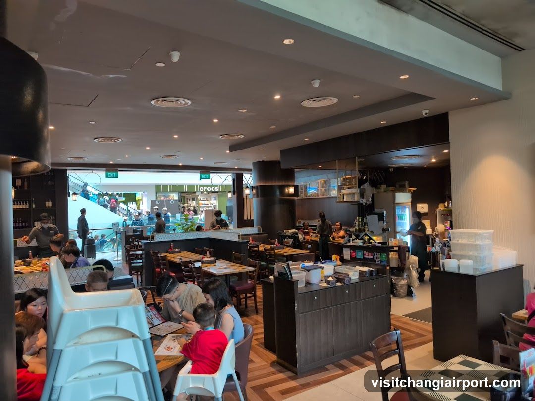 Restaurant Interior with Customers and Staff