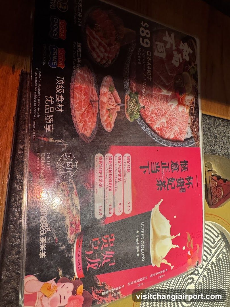 Japanese Steakhouse Menu Page