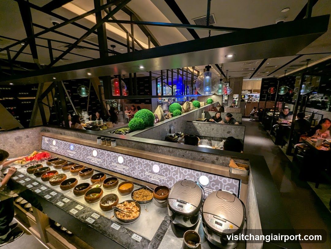 Restaurant Interior with Buffet and Dining Area