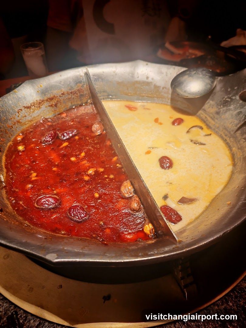 Spicy and Mild Hot Pot