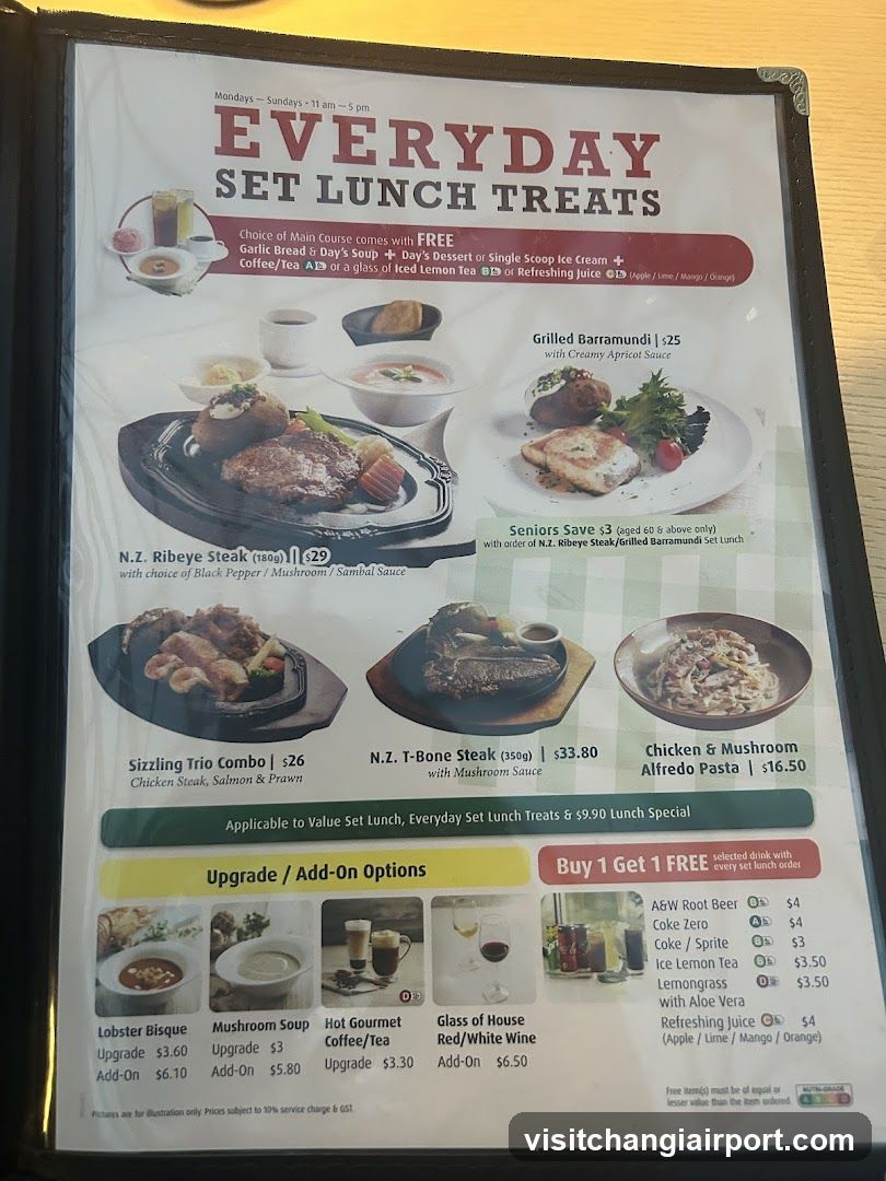 Everyday Set Lunch Treats Menu