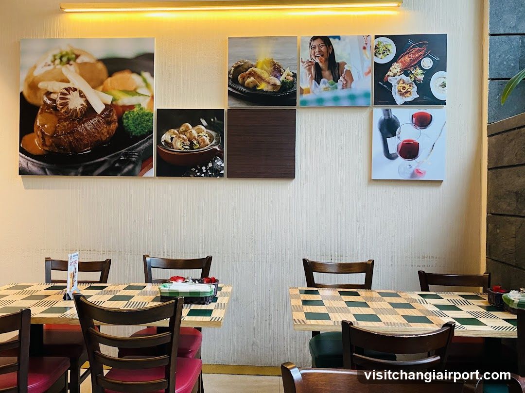 Restaurant Interior with Wall Art
