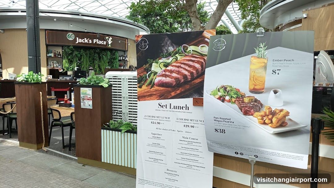 Food and Dining Area with Menu Displays