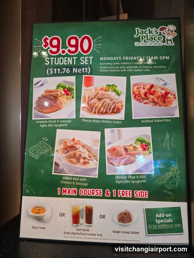 $9.90 Student Set Menu - Jack's Place