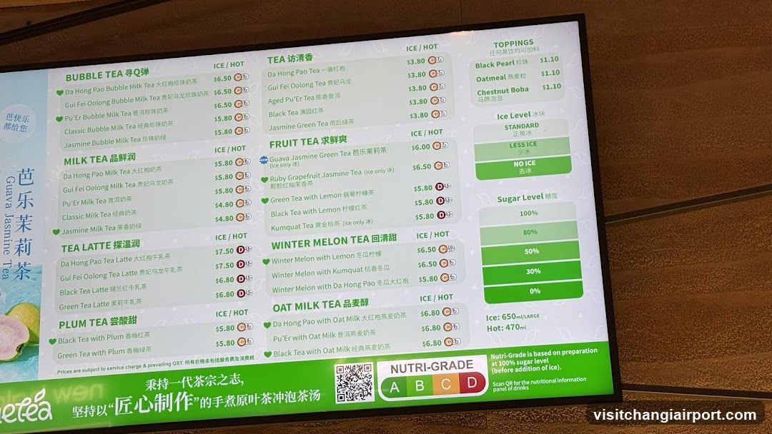 Bubble Tea Menu Board