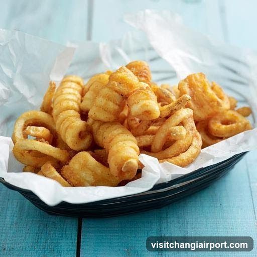 Curling Fries in a Basket