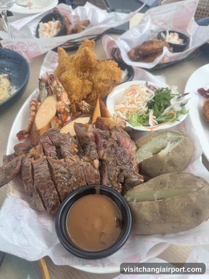 Fried and Grilled Platter with Potatoes