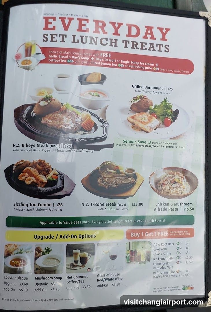 Everyday Set Lunch Treats Menu