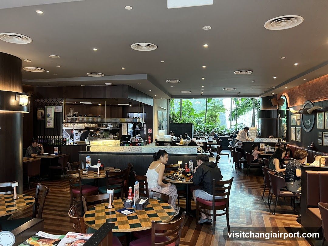 Restaurant Interior with Checkered Tables