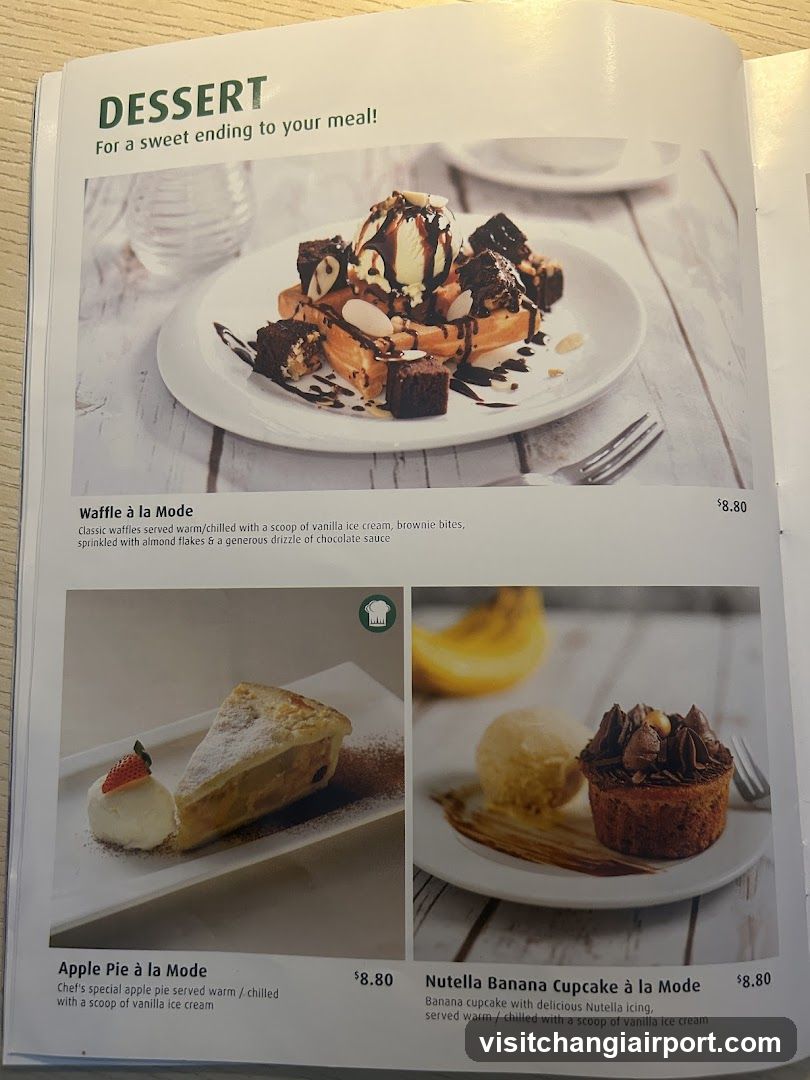 Dessert Menu Page