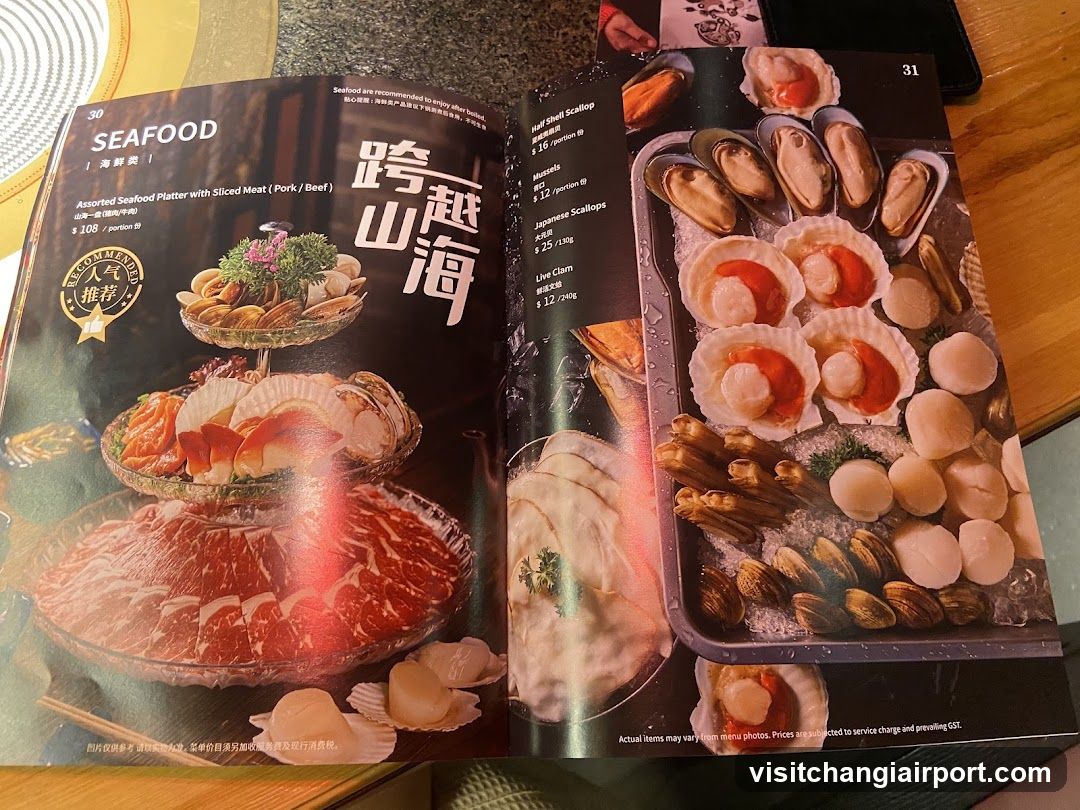 Seafood Menu Spread