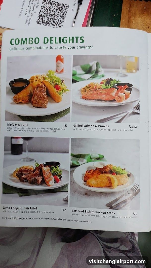 Combo Delights Menu Page