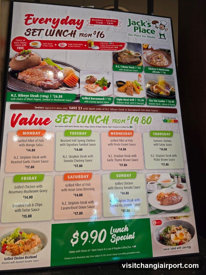 Jack's Place Menu