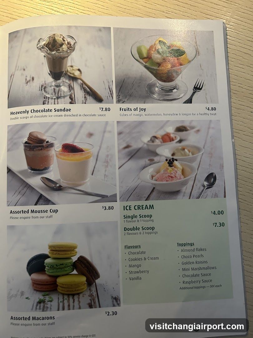 Dessert Menu Page