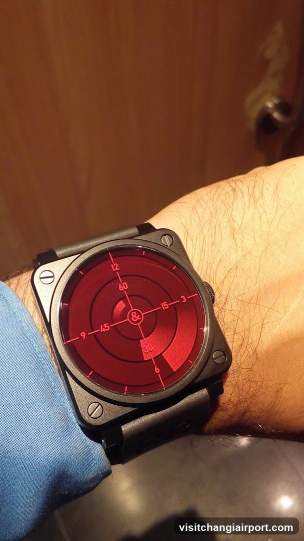 Red Target Watch on Wrist