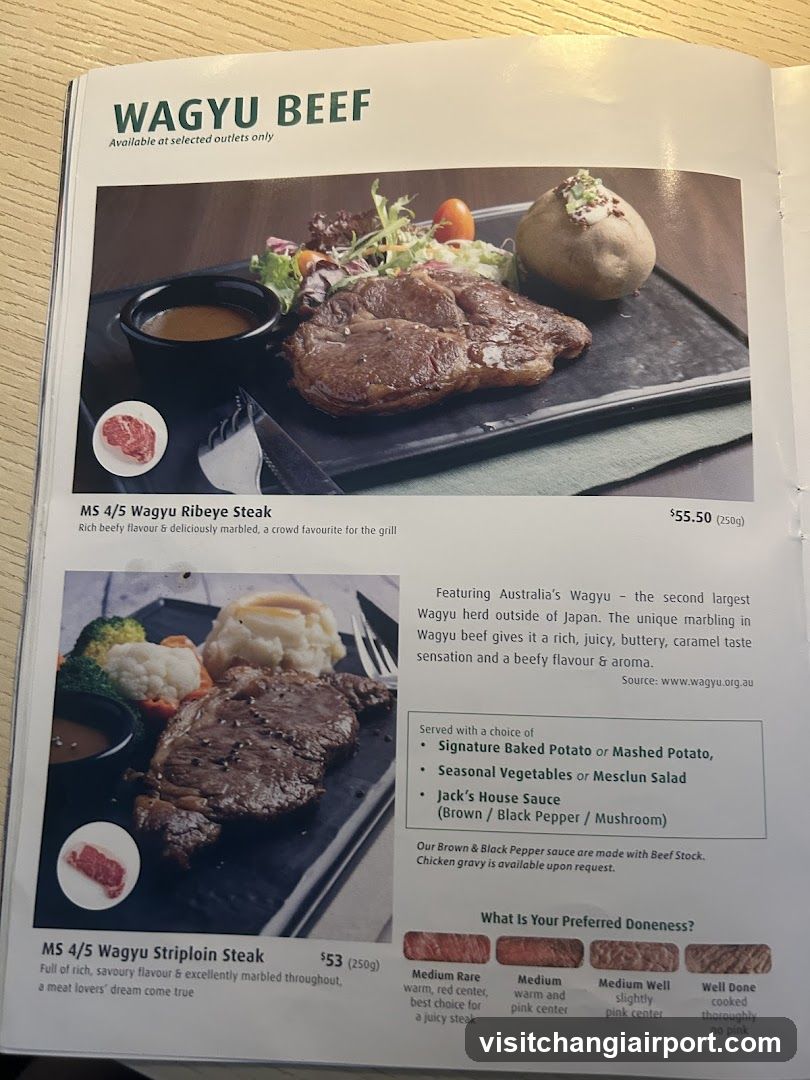 Wagyu Beef Menu Page