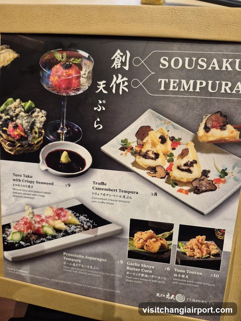 Sou Sakura Tempura Menu