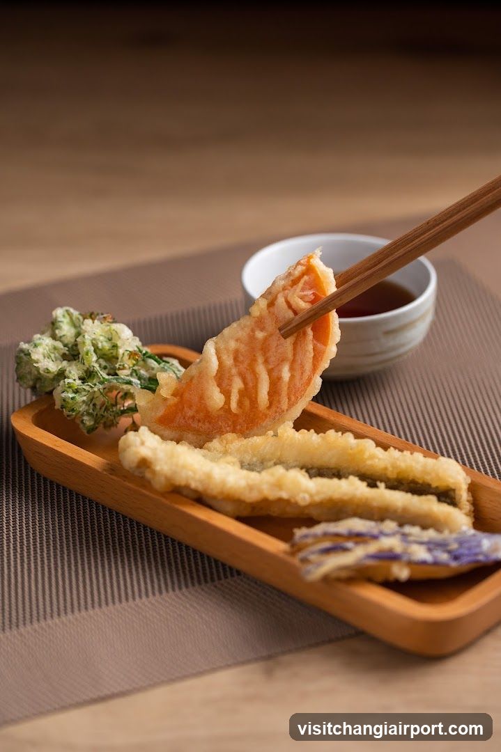 Tempura Platter with Chopsticks