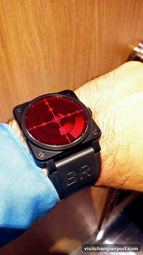 Red Target Watch on Wrist