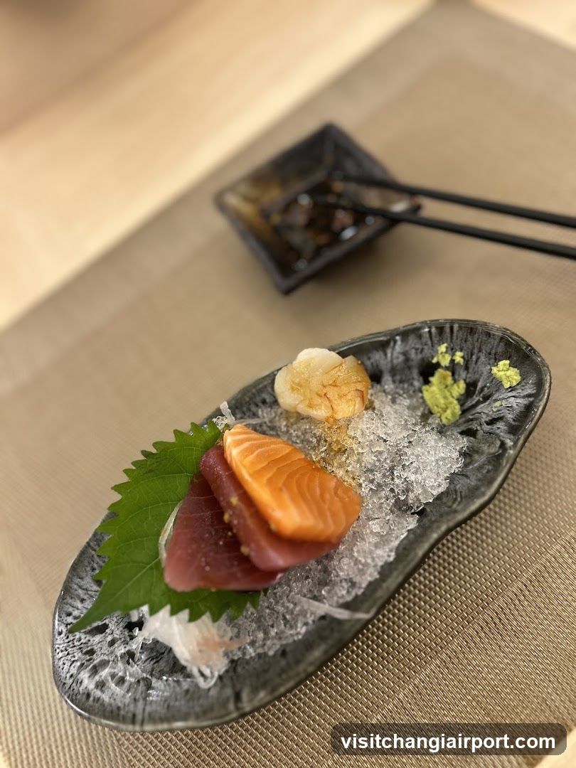 Sashimi Platter with Ice and Garnish