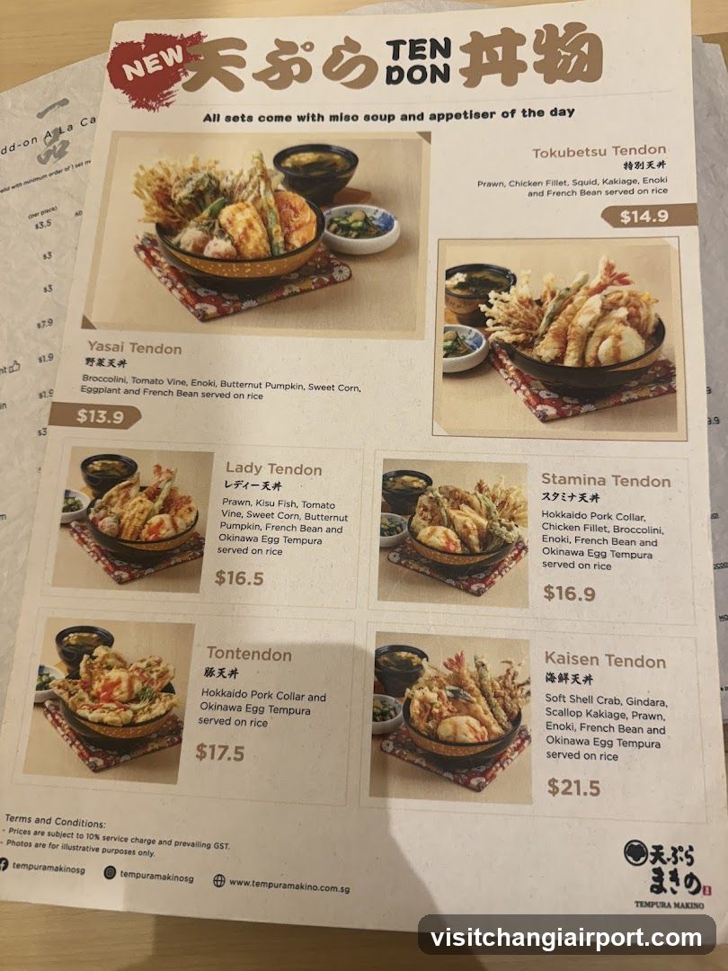 Ten Don Menu