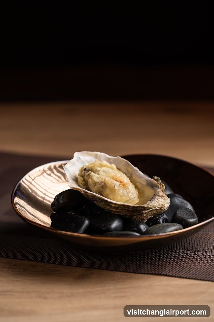 Oyster on Black Stones