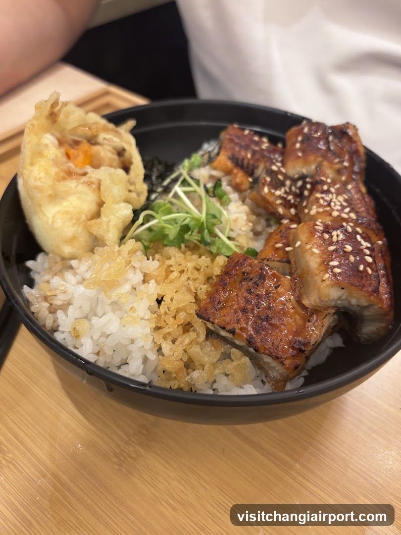Eel Rice Bowl with Tempura